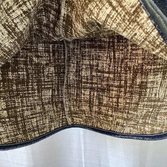 Never A Wallflower Navy Coated Skirt Size XS Front Pocket originally $245 - Picture 5 of 14